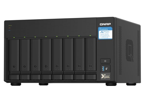 Picture of QNAP NAS TS-832PX 8BAY Q.CORE 1.7GHZ + 4GB RAM